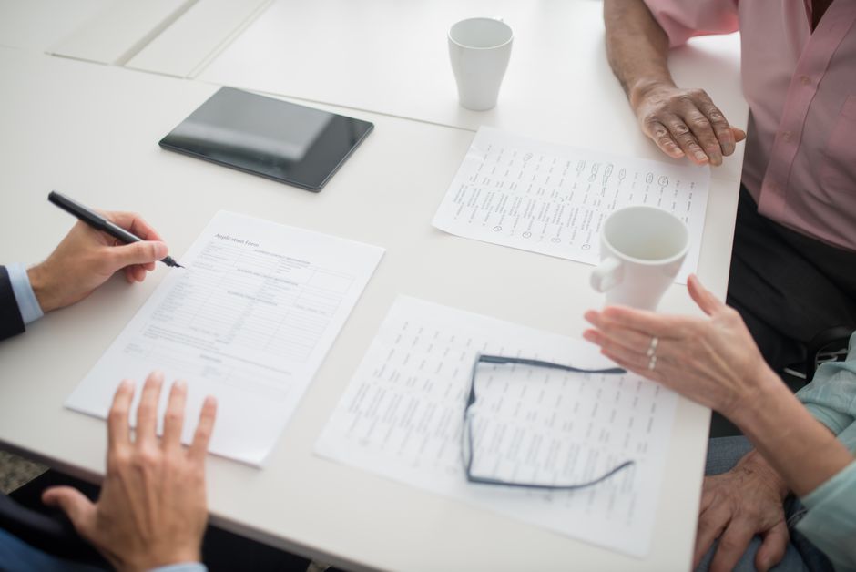 Person reviewing health insurance options
