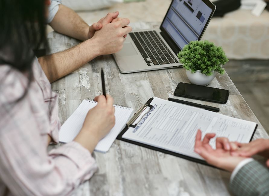 Person reviewing health insurance claim denial letter